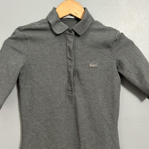 Lacoste Gray Pique Stretch Mini Polo Dress size 32 - Picture 2 of 12